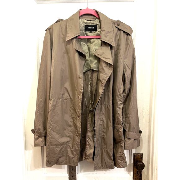 Comme Ca Ism Tan Rain Trench Coat Jacket Women's Medium - Picture 2 of 9